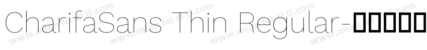 CharifaSans Thin Regular字体转换
